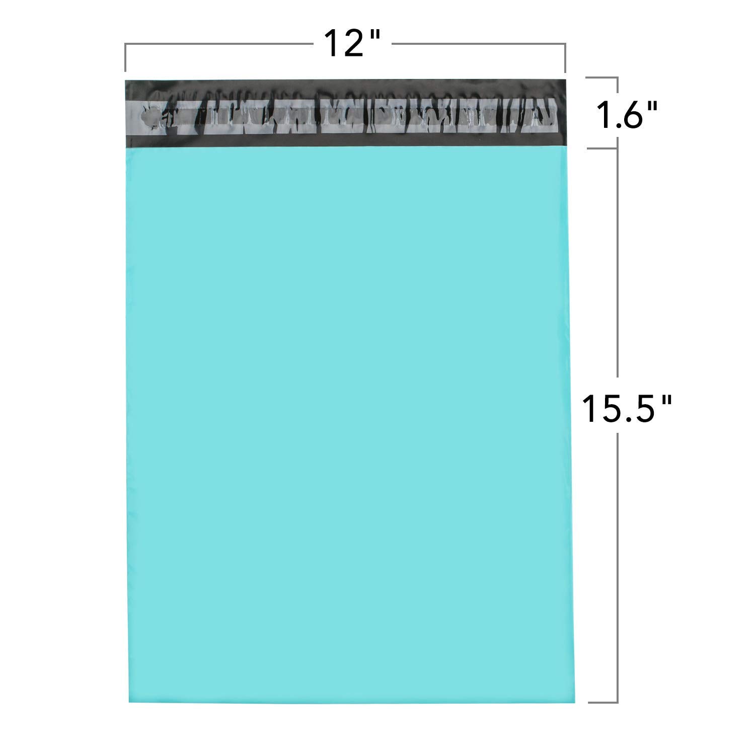 Switory 100 Stück selbstklebende Versandtaschen 30,5 x 39,5 cm Blaugrün