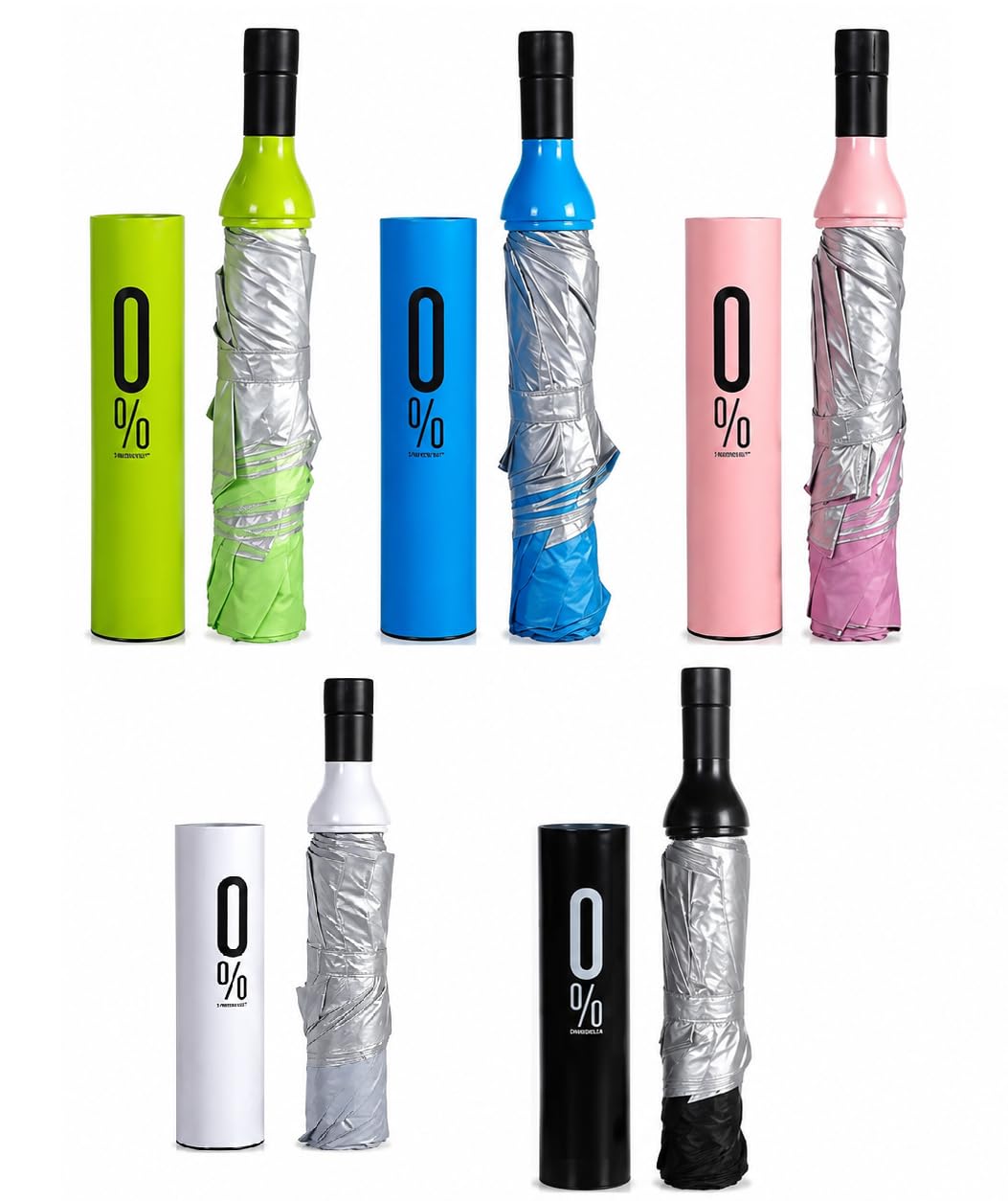 VARNIADRF Bottle Umbrella, Wine Bottle Shape, Foldable with Case, Compact, Manual, Portable, Multi Colour, for Girls, Women, Men, and Kids-image-22