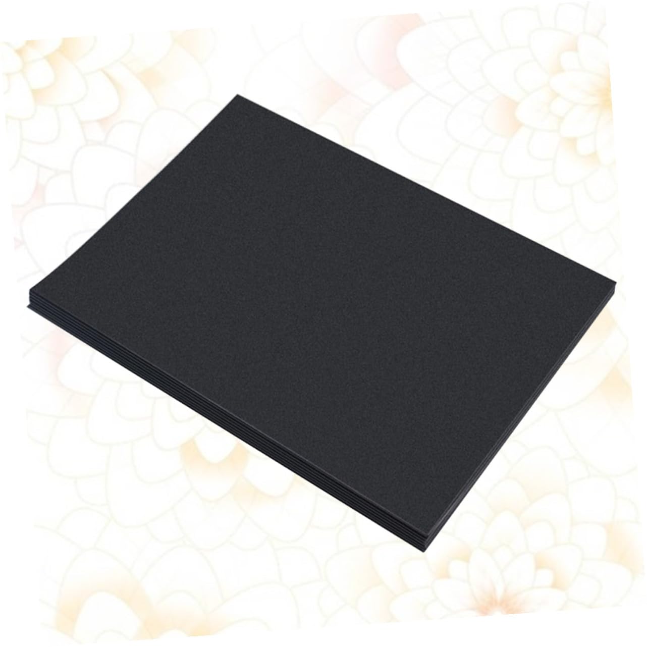 HOMSFOU Schwarzes Kraftpapier mit Glatter Oberfläche A4 150gsm 100 Stück Wasserfest Geeignet für Selbstgemacht Kunst Weihnachtskarten und Visitenkarten