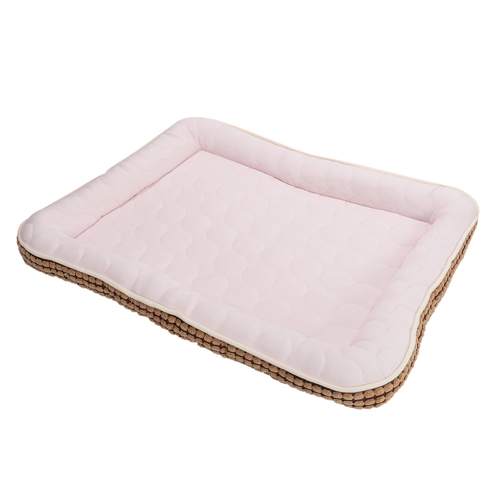 Housoutil Kühlende Hundekühlmatte aus Baumwolle, Faltbar für Hunde, Rosa