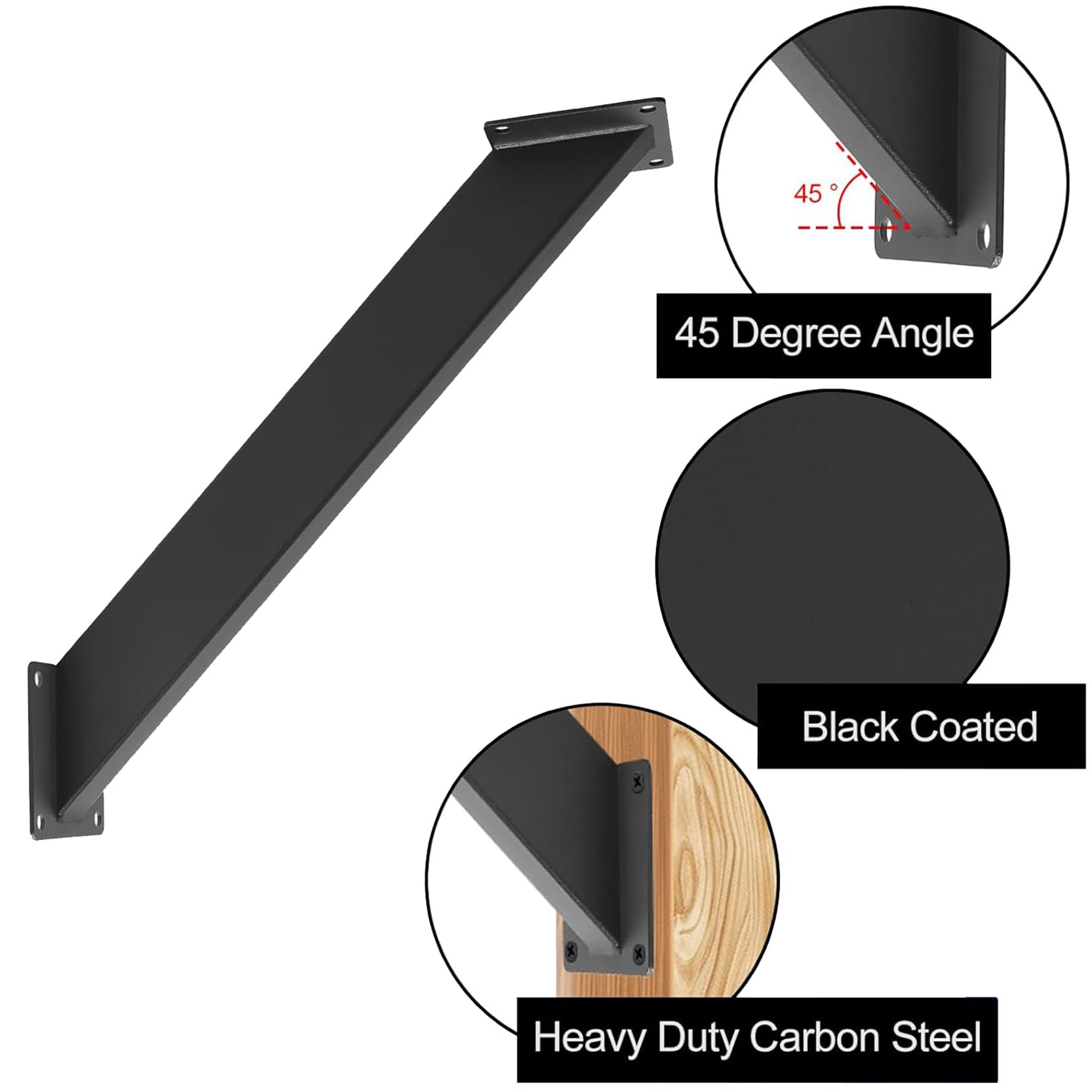 Staffe Metalliche per Pergole Gazebo Strutture in Legno,Staffe di Supporto per Travi Tetto,per Ogni Progetto Costruzione in Legno,Set di Staffe Angolari a 45 Gradi Rinforzate(Size:2 Pack)