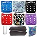 LilBit Baby 6pcs Pack Washable Adjustable One Size Cloth Diapers With 6 PCS Five Layers Bamboo Charcoal Inserts YMXTZZH14
