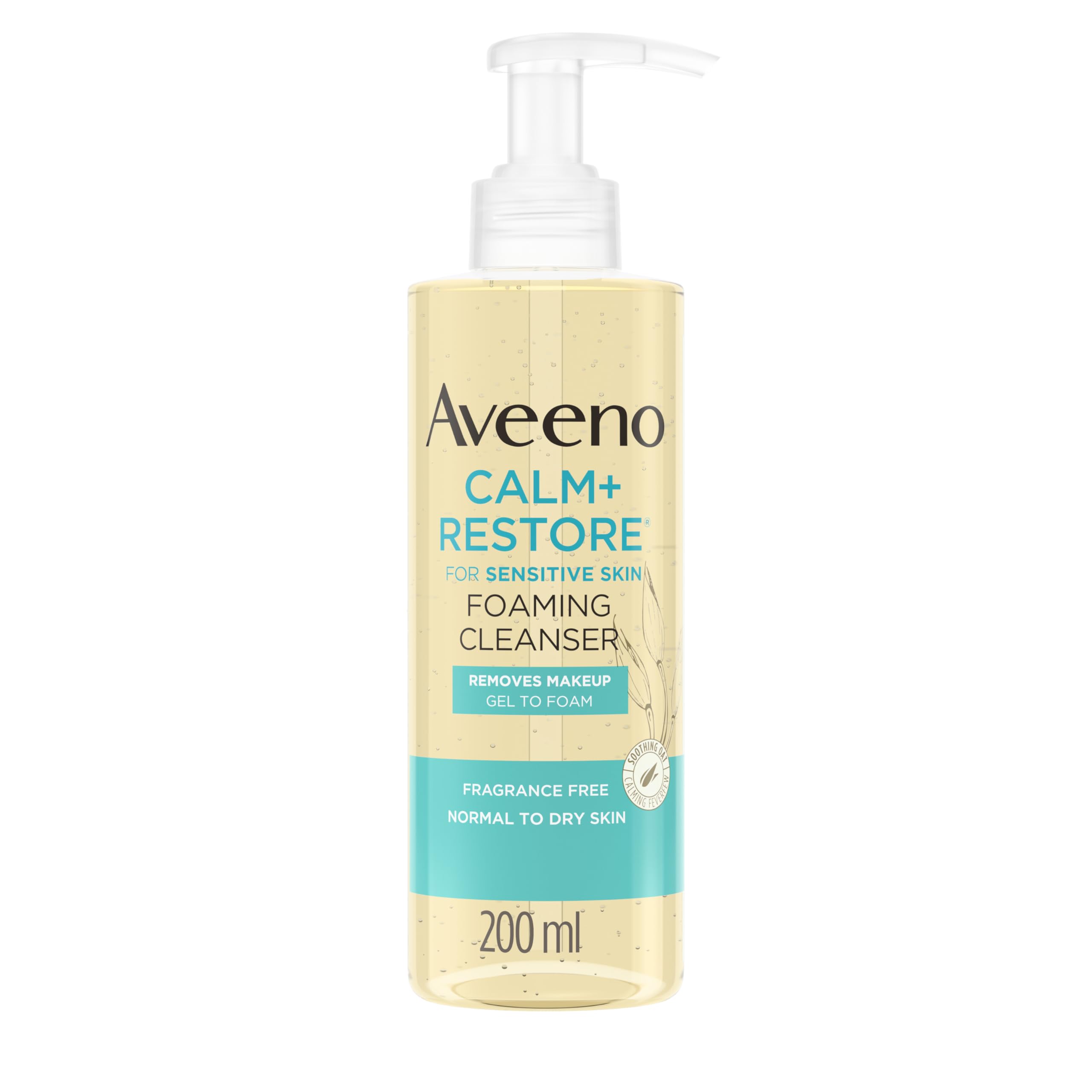 Aveeno Face CALM + Restore Foaming Cleanser for Sensitive Skin (1 x 200ml)
