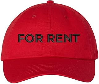 for Rent Sign Embroidered Dad Hat | Adjustable Funny Gift Baseball Cap for Men and Women