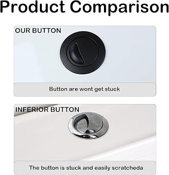 Toilet Flush Button, Black Toilet Flush Button Replacement, Round Push Button Toilet Flush System, Toilet Push Button Flush Replacement.