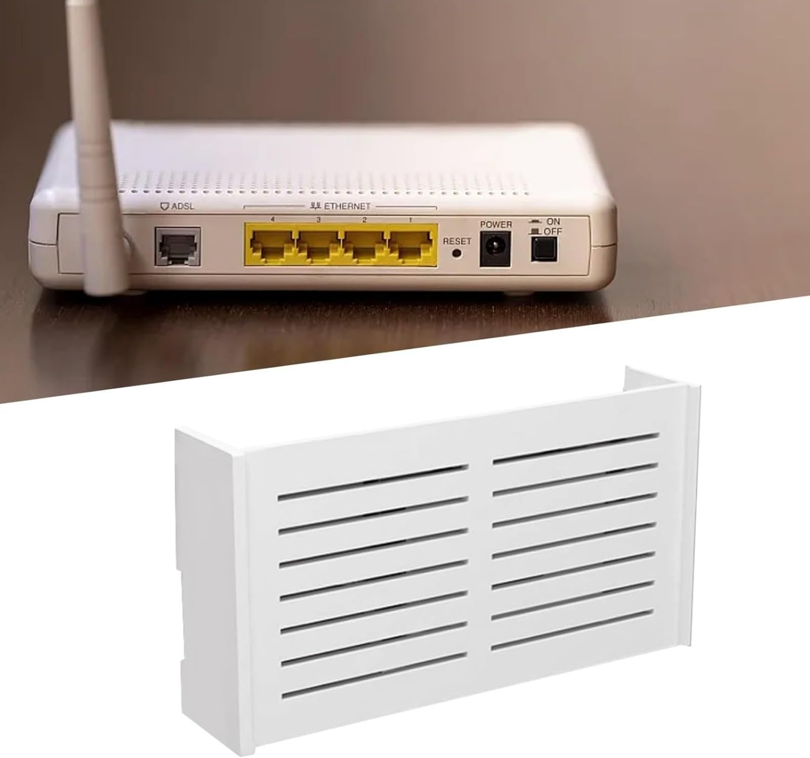 1 caja de almacenamiento para enrutador, organizador de almacenamiento versátil para enrutador inalámbrico,estante inalámbrico para sala de estar,caja de almacenamiento WiFi montada en la pared, decor