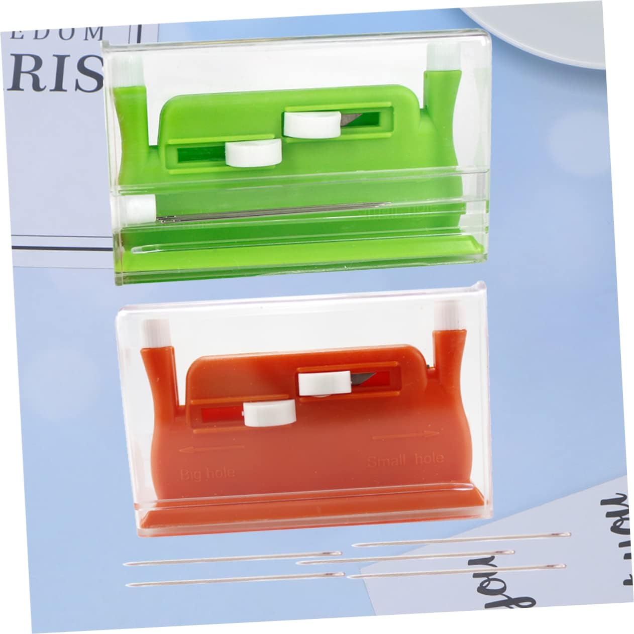 ULDIGI 2sets Needles Included Simple Needle Threader Machine for Pant Threading Device DIY Sewing Project
