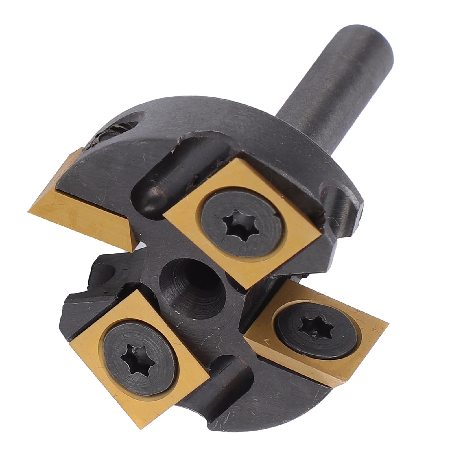 Oumefar Punta per Fresa per Appiattire Lastra, Gambo da 1/4", Diametro di Taglio 1 3/8", Legno Duro, Rivestimento ATS, Punta per Piallatrice per Superficie Spoilboard, per Sughero