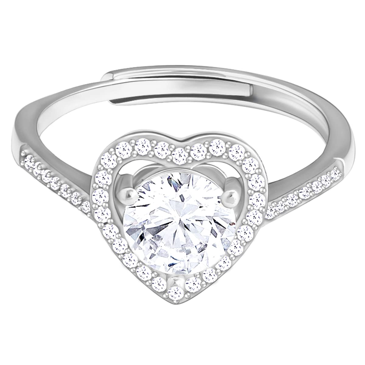 GIVA 925 Silver Silver Zircon Hearts Desire Ring, Adjustable | Gifts for Women and Girls | With Certificate of Authenticity and 925 Stamp | 6 Month Warranty* (B09Q5YJD4X) Amazon Price History, Amazon Price Tracker