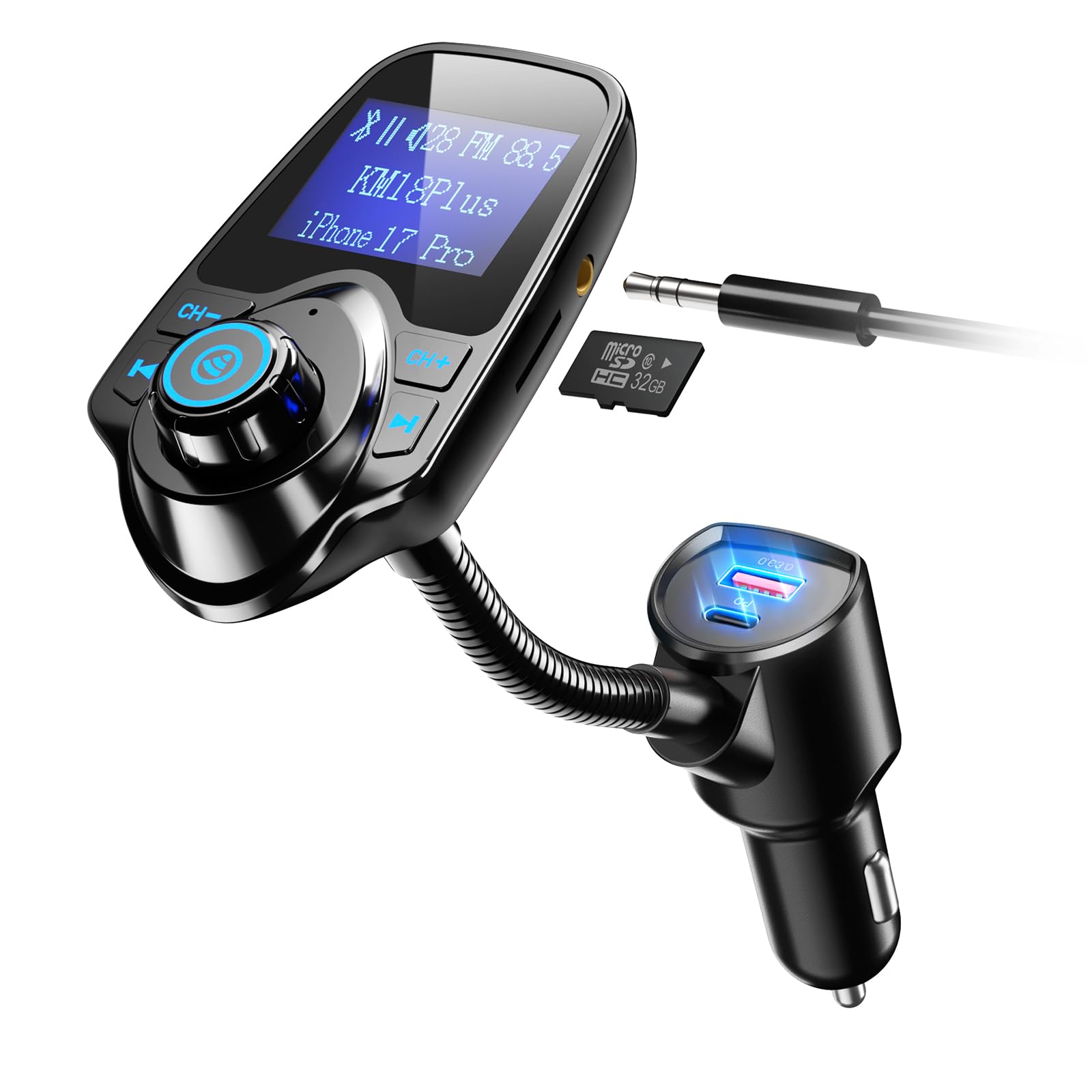 Amazon.com: Nulaxy Bluetooth FM Transmitter for Car, Supports