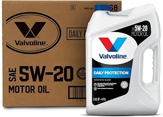 Valvoline Daily Protection SAE 5W-20 Synthetic Blend Motor Oil 5 QT, Case of 3 (Packaging May Vary)