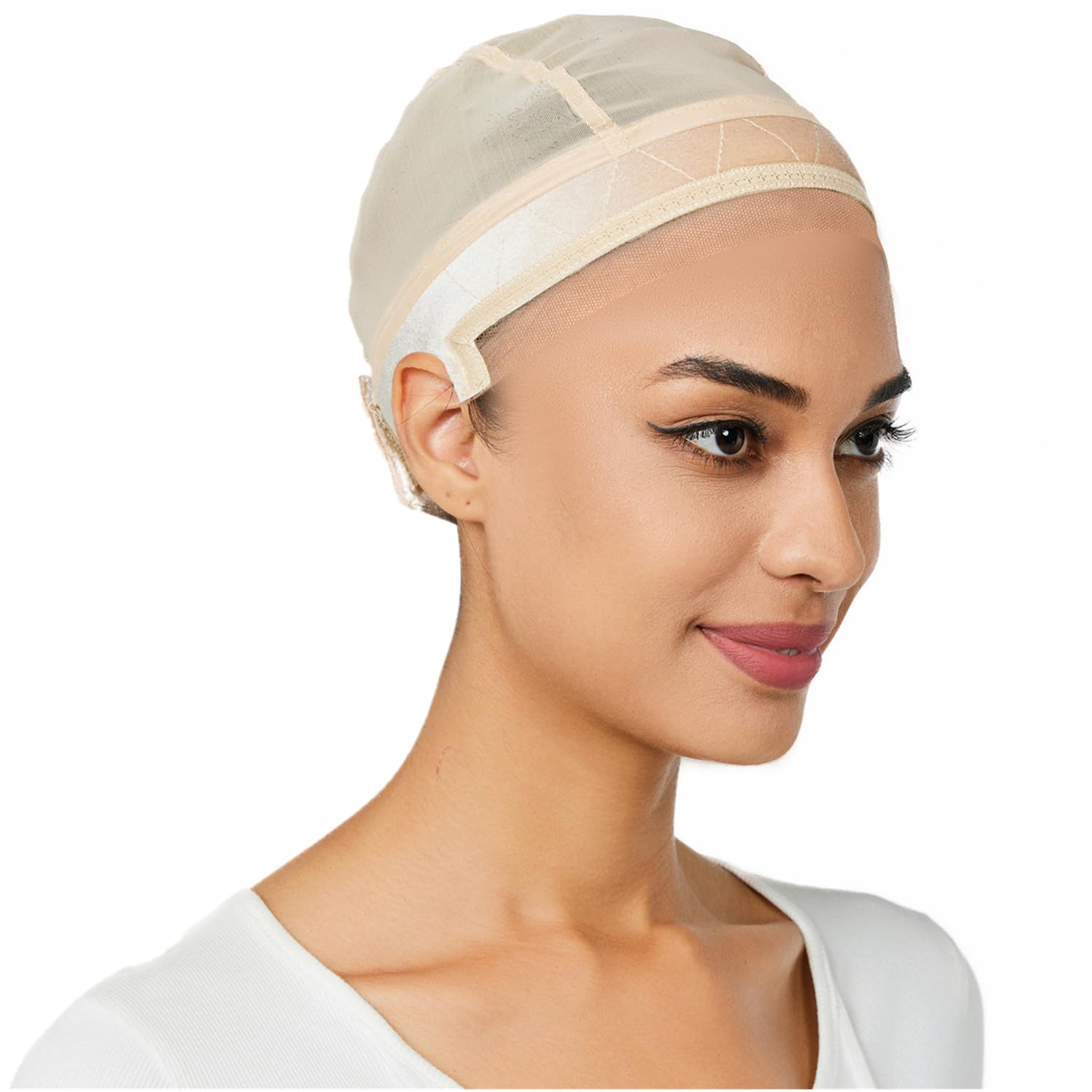 Wig Cap Wig Grip Cap for Keeping Wigs in Place Non Slip Wig Cap with Velvet Wig Grip Band Make Your Wig Be Glueless Wig Caps for Women(Nude)