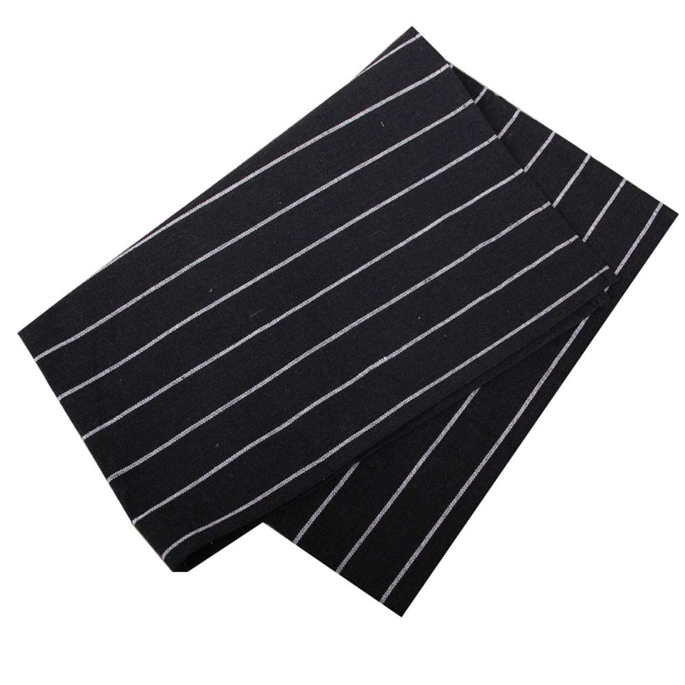 Lino de Algodón Salvamanteles, Manteles Individuales, Antideslizante de Aislamiento de Calor Resistentes al Calor y al Desgaste, Black