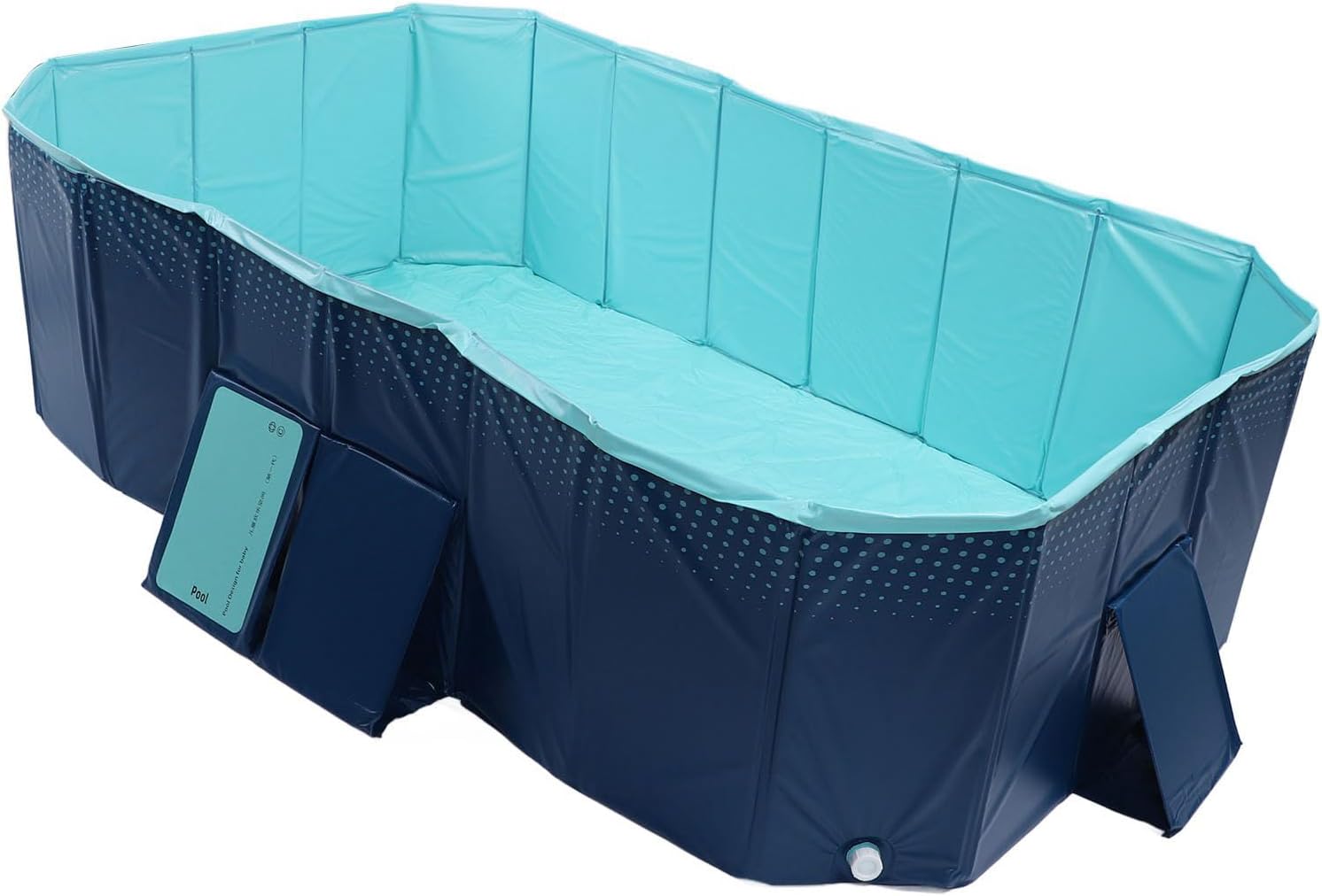 Folding Play Pool, Space Saving Foldable Pool Non Inflatable Portable for Outdoor