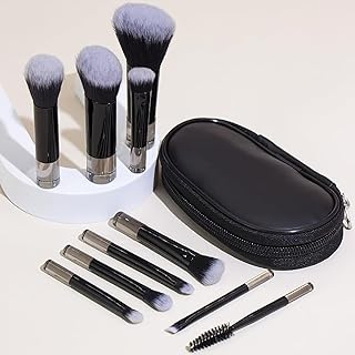 Portable ON THE GO Makeup Brush Set, COSHINE 10pcs Easy-taken Mini Full ...