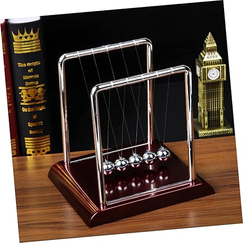Miniatura 7 de Toyvian Balanceo Escritorio Decoración Balance Escritorio Juguete Balanceo Péndulo Balance Newtons Cuna Péndulo Balance Física Juguete Acero Física