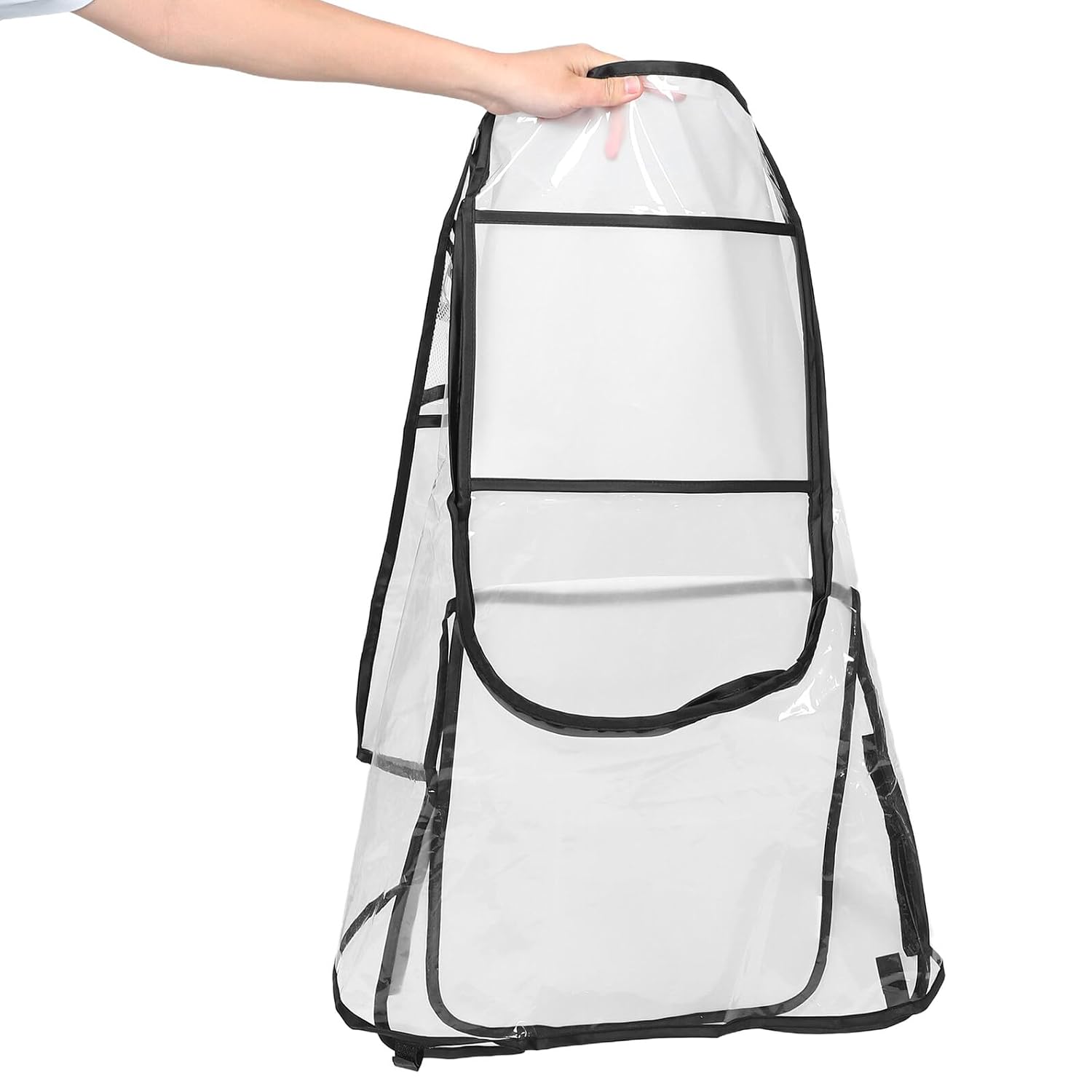Universal Stroller Rain Cover Windproof Stroller Wind Protector with Eva Zipper and Window for Travel Weather Protection,