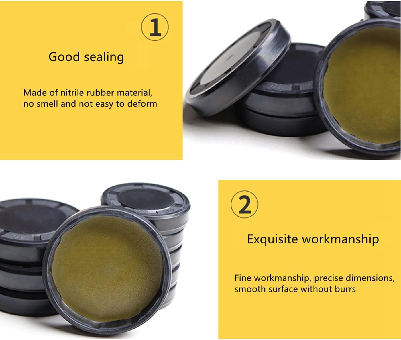 EC End Cap Oil Seals, Pack of 5 Fluorine Rubber 15x4mm for Reducers Gearboxes(Nitrile Rubber)