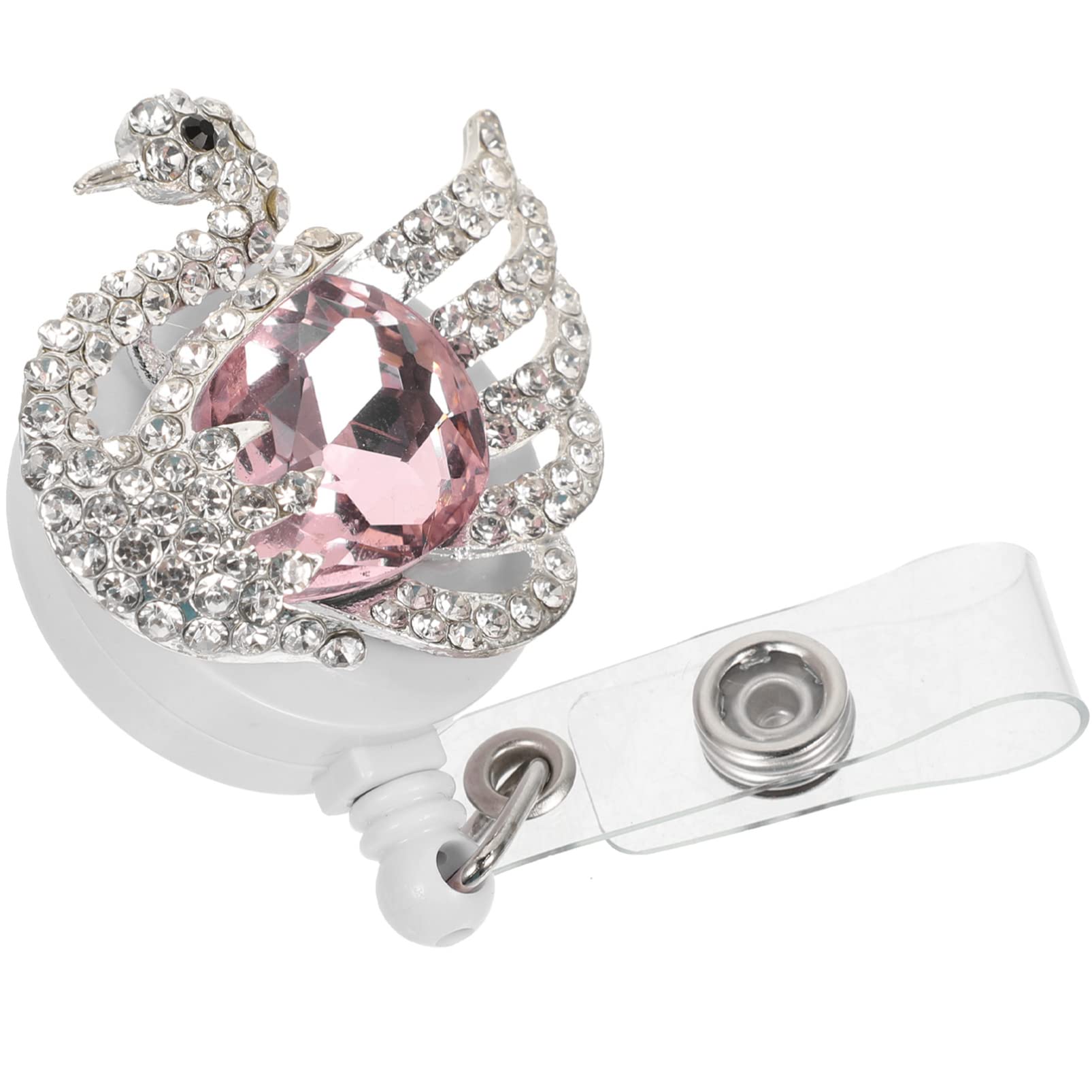 LALAFINA 5pezzi Portadistintivi Rotante e Retrattile Con Clip Per Cintura Accessorio Multifunzionale Per Lavoro e Scuola Facile Da Usare Per Badge e Chiavi