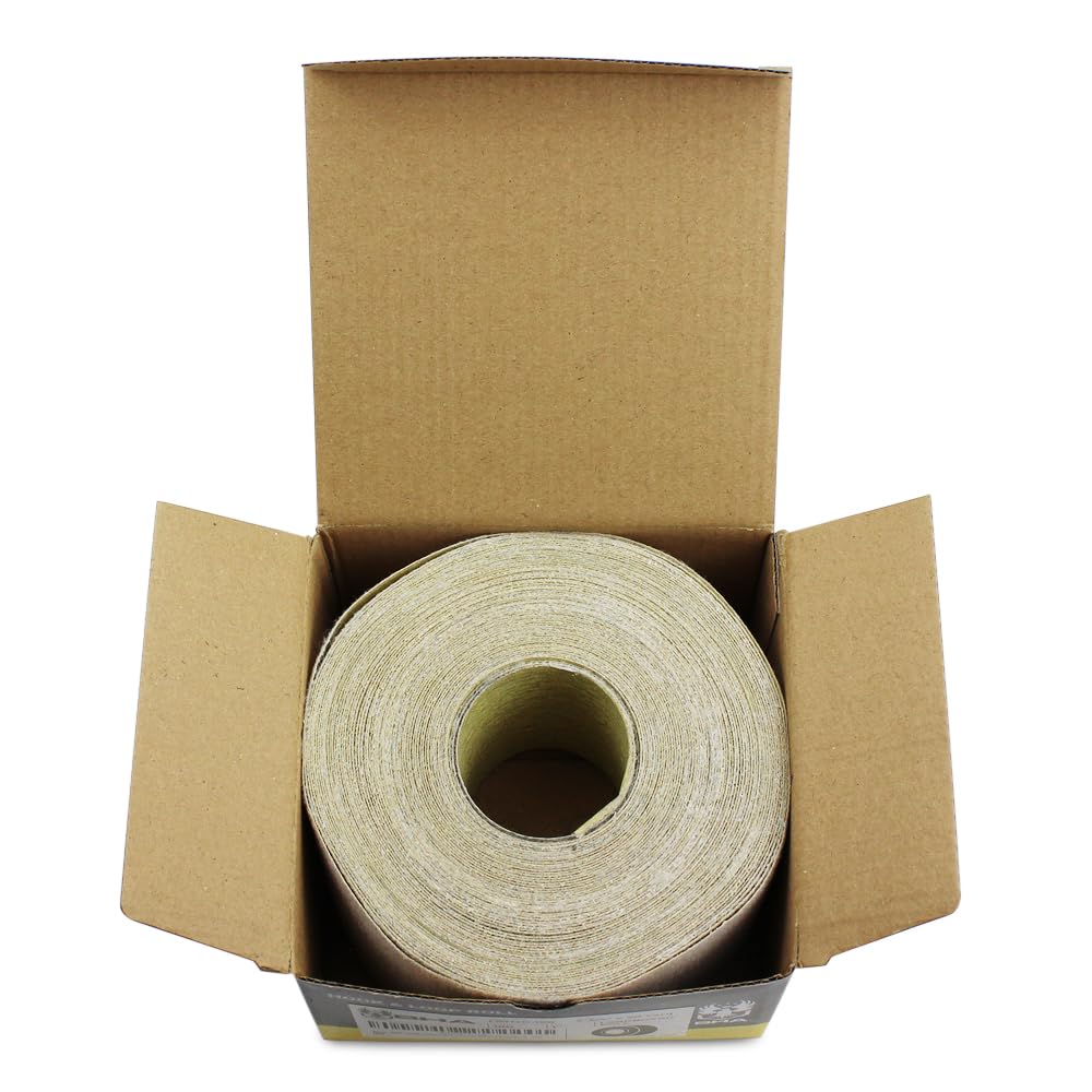 BHA Gold Longboard Hook & Loop Continuous Sanding Roll, 2-3/4" x 20 Yard - Durable, Cut-to-Size, Aluminum Oxide Sandpaper Sheets, Loading & Clog Resistant Gold Stearate Coating - 180 Grit