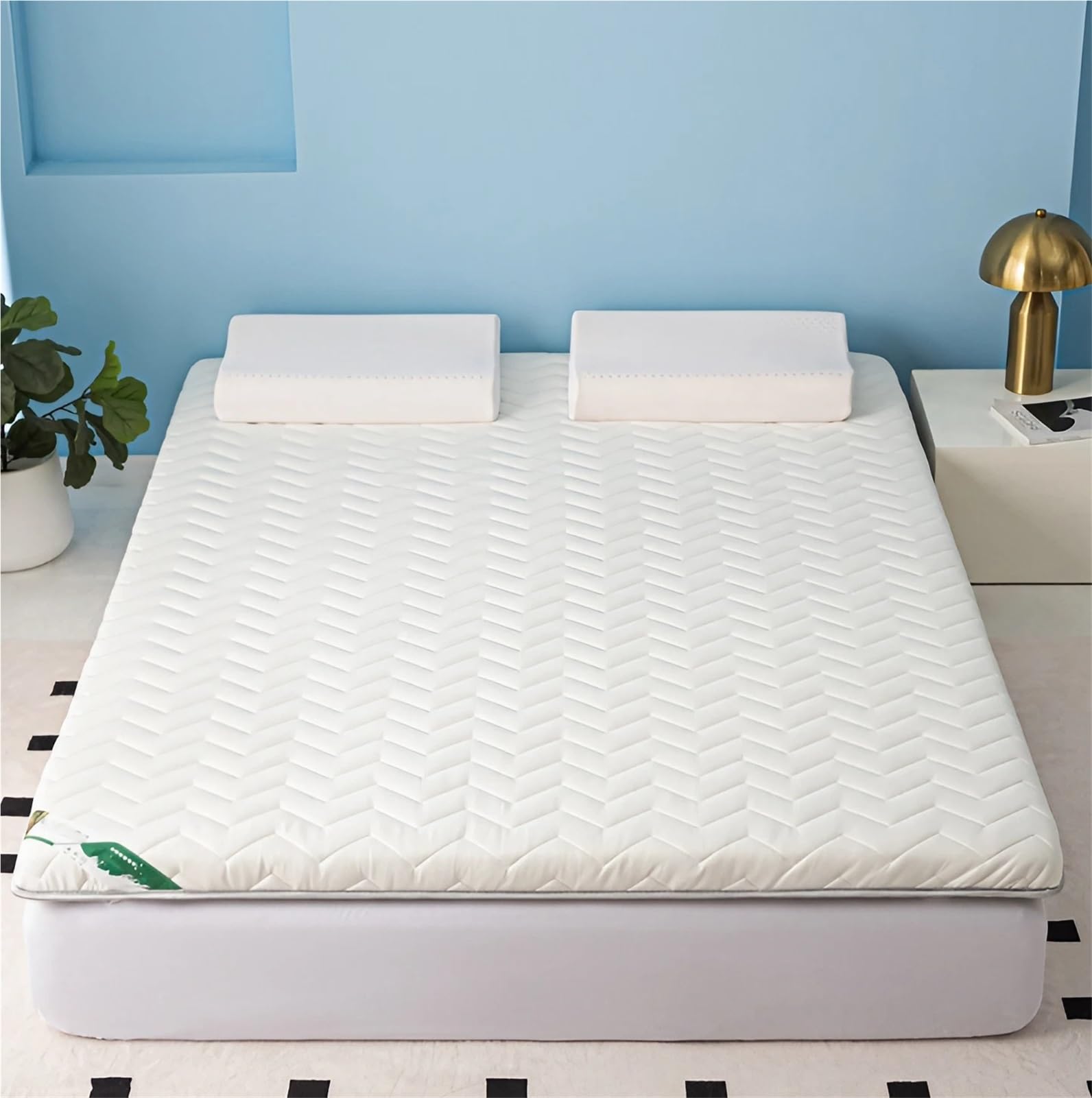 Materasso Futon Giapponese Pieghevole e Arrotolabile Spessore 8 Cm, Tappetino Da Letto Da Pavimento Portatile, per Divano Letto, Lettino Da Campeggio, Dormitorio(White,120 x 180 x 8 cm)