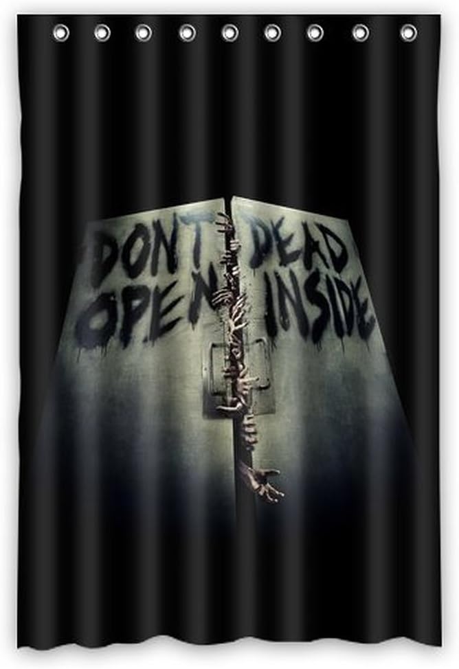 Custom Don'T Open The Walking Dead Inside Design Polyester Fabric Window Curtain 50"X84"(One Piece) Drapes for Room