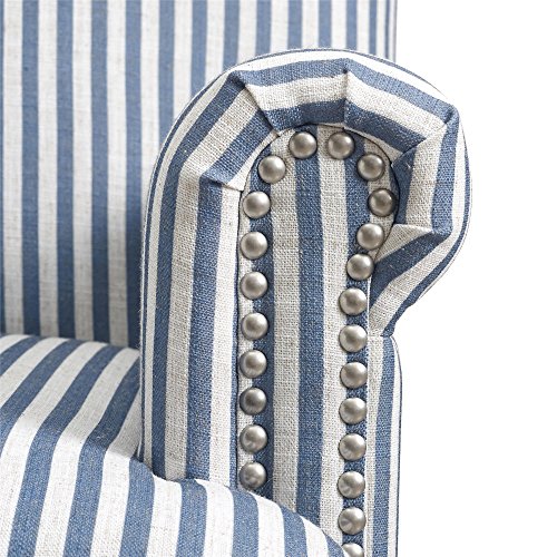 Dorel Living Jaya Accent Chair, Blue - Thumbnail 4