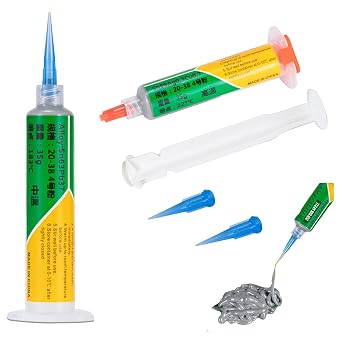 35g BGA Syringe Tin Solder Paste Leaded Sn63pb37 Melting Point 183 C, for Electronics PCB Ic Cellphone CPU Led Bga Repairing 1Pack