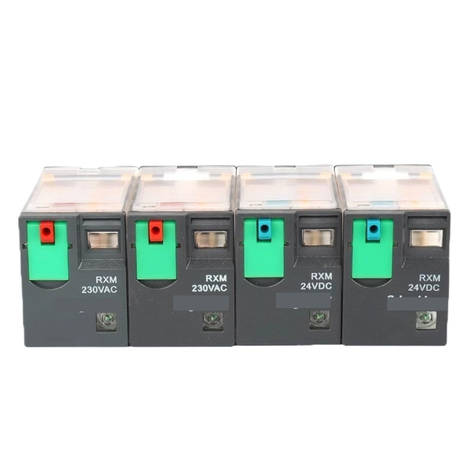 Relés electromagnéticos intermedios RXM2CB2BD con indicador LED de 24V CC 4
