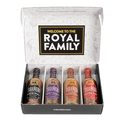 Salsa picante de Tabañero, todo natural, sin gluten, baja en sodio, vegana, kosher, hecha en los Estados Unidos, botella de salsa picante de 8 oz