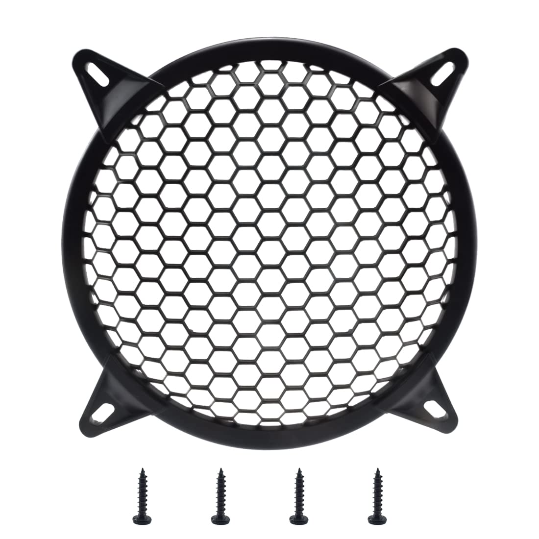 MARRTEUM 12 Inch Plastic Mesh Waffle Speaker Covers with Screws Audio Sub Woofer Grille Net Protector Cover Horn Guard Grills Decorative for DIY Home