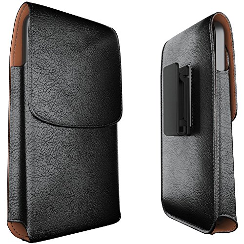 Meilib Samsung Galaxy S10 Plus Holster Note 8 Belt Case Note 9 Belt Clip Case - Leather Phone Pouch Case with Belt Clip for Samsung Galaxy S10+ Plus/Note 9 / Note 8 (Fits Phone with Case on)