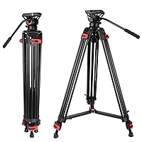 COMAN treppiede fotocamera da 188 cm Robusto treppiede per videocamera professionale