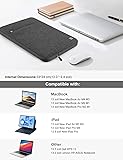 DOMISO Housse Ordinateur 13 Pouces,Pochette MacBook Air 13 Pouces M4 M3 M2 2018-2025,MacBook Pro M2,13 iPad Pro/Air,Surface Pro 10/9/8,Sacs et Housses pour Ordinateur,Sacoche PC Portable,Gris foncé - 2