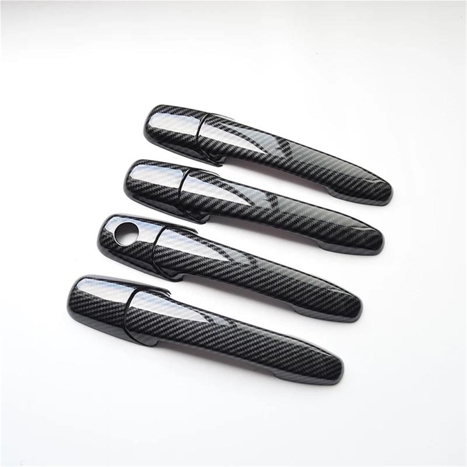Piwine Carbon Fiber Handle Handle Sticker Chrome Carbon Fiber Car Door Handle Cover Sticker Styling Decal Accessories For Ford For Mustang 2005-2011(Carbon Fiber Handle)