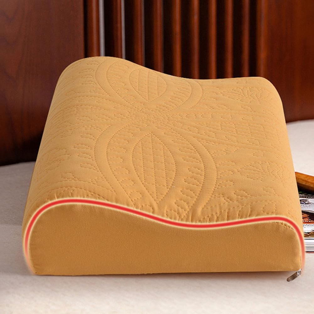 Pillow Cover Rebound Quilted Contour Pillow Case Memory Foam Latex Pillowcase Zippered Protector,b,30cm