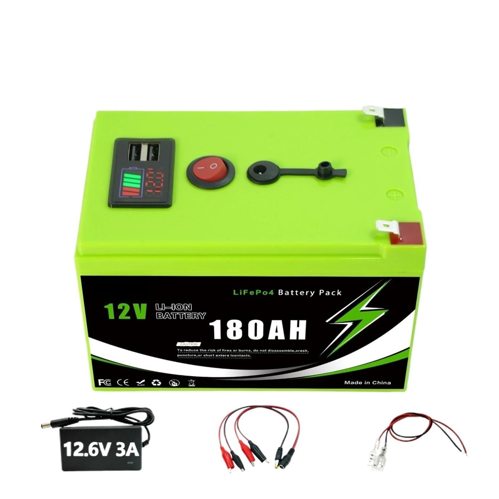 Exhibición USB De La Batería De 12V 160Ah 180Ah 200Ah LiFePO4