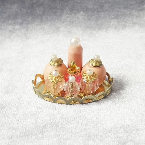 Miniatura 3 de U-K Casa de muñecas en miniatura botellas de perfume con bandeja nuevo lanzado y popular, agradable y práctico