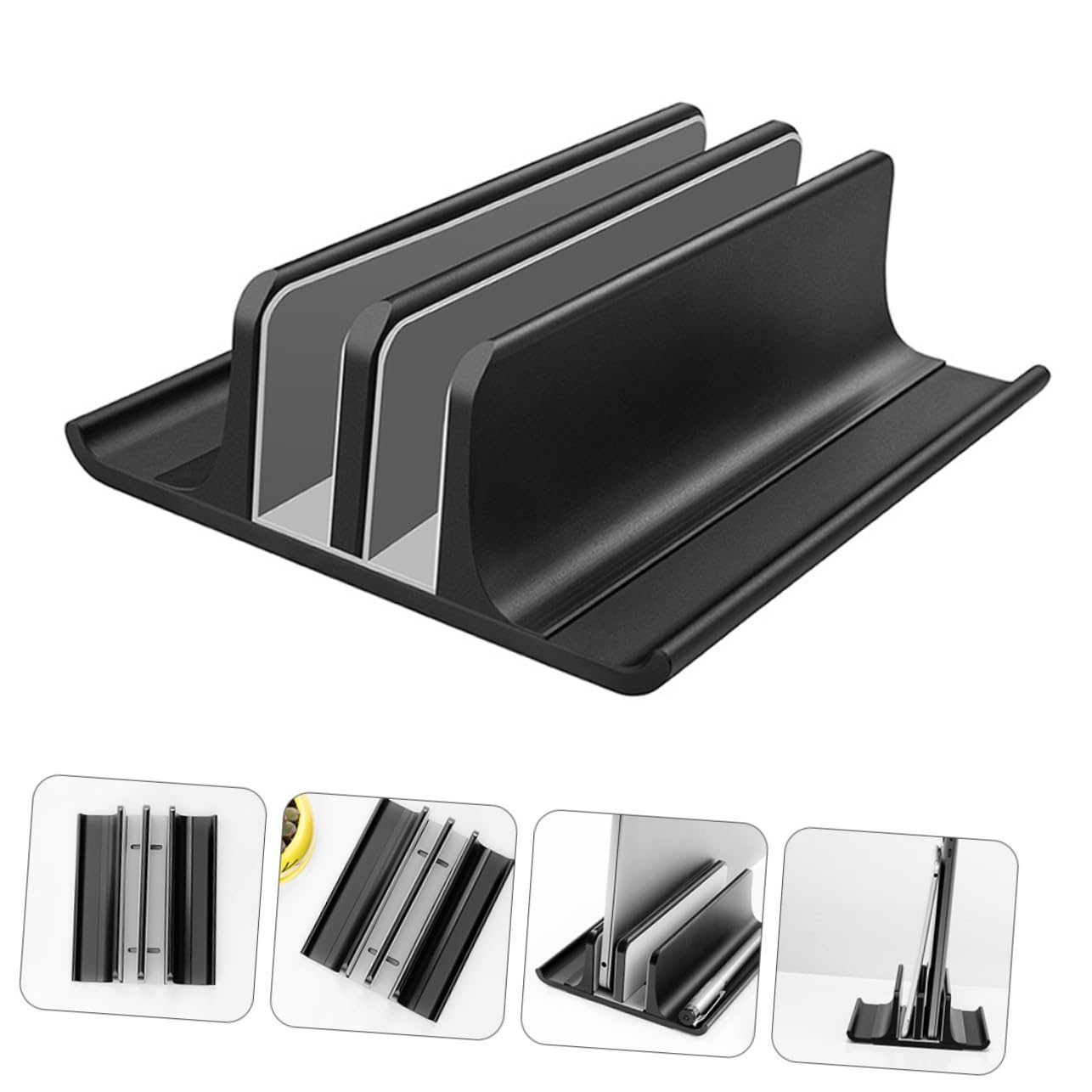 Soporte Vertical para Portátil de Aleación de Aluminio Rack Disipador de para Escritorio Base Refrigerante Antideslizante para Laptop de y Estabilidad