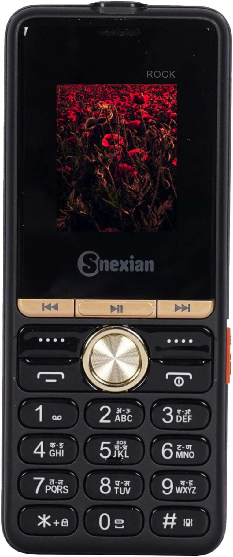 Snexian All-New Rock R9 Four Sim |Keypad Mobile| with 1.8" Display | QUAD SIM | BT Dialer | Voice Changer | Auto Call Recording | Powerful 3000Mah Battery | FM | Camera | Feature Phone | Torch | Black