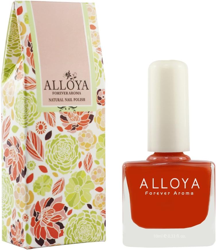 Alloya Natural Non Toxic Nail Polish, Water Based, Red Color (066)