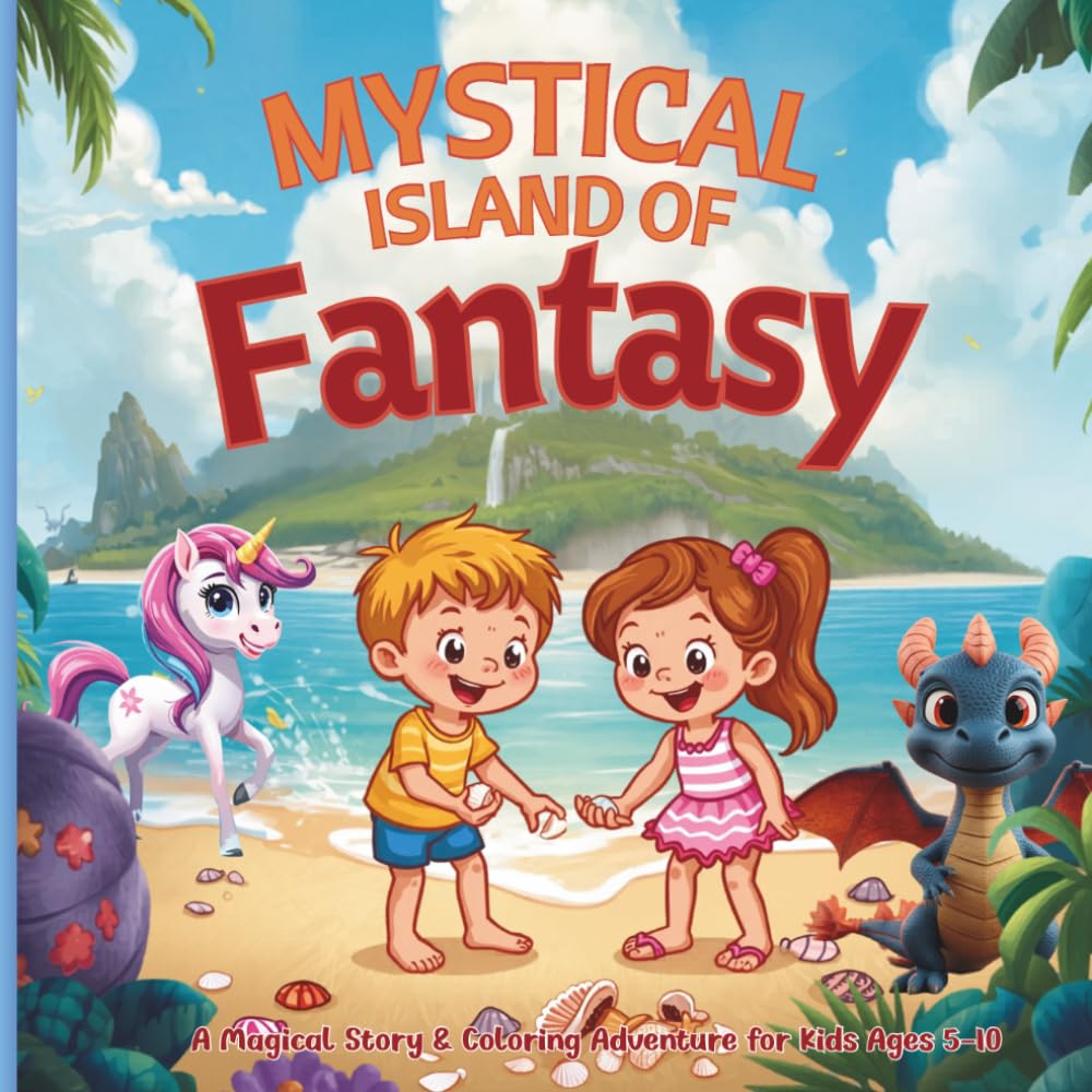 Mystical Island of Fantasy: A Magical Story and Coloring Adventure
