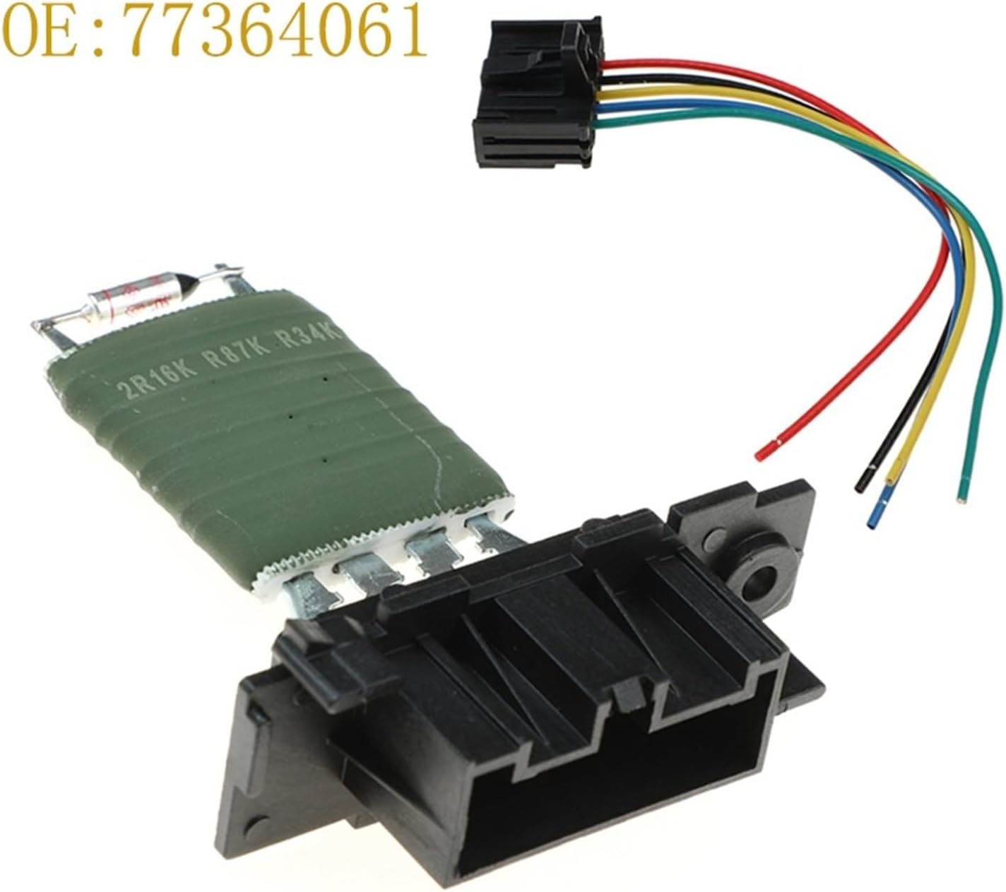 HVAC Blower Motor Resistor 77364061 Fan Blower Motor Resistor Regulator Car 55702407 Fit For Citroen Jumper Boxer Fit For Fiat Ducato Easy Installation(Set)