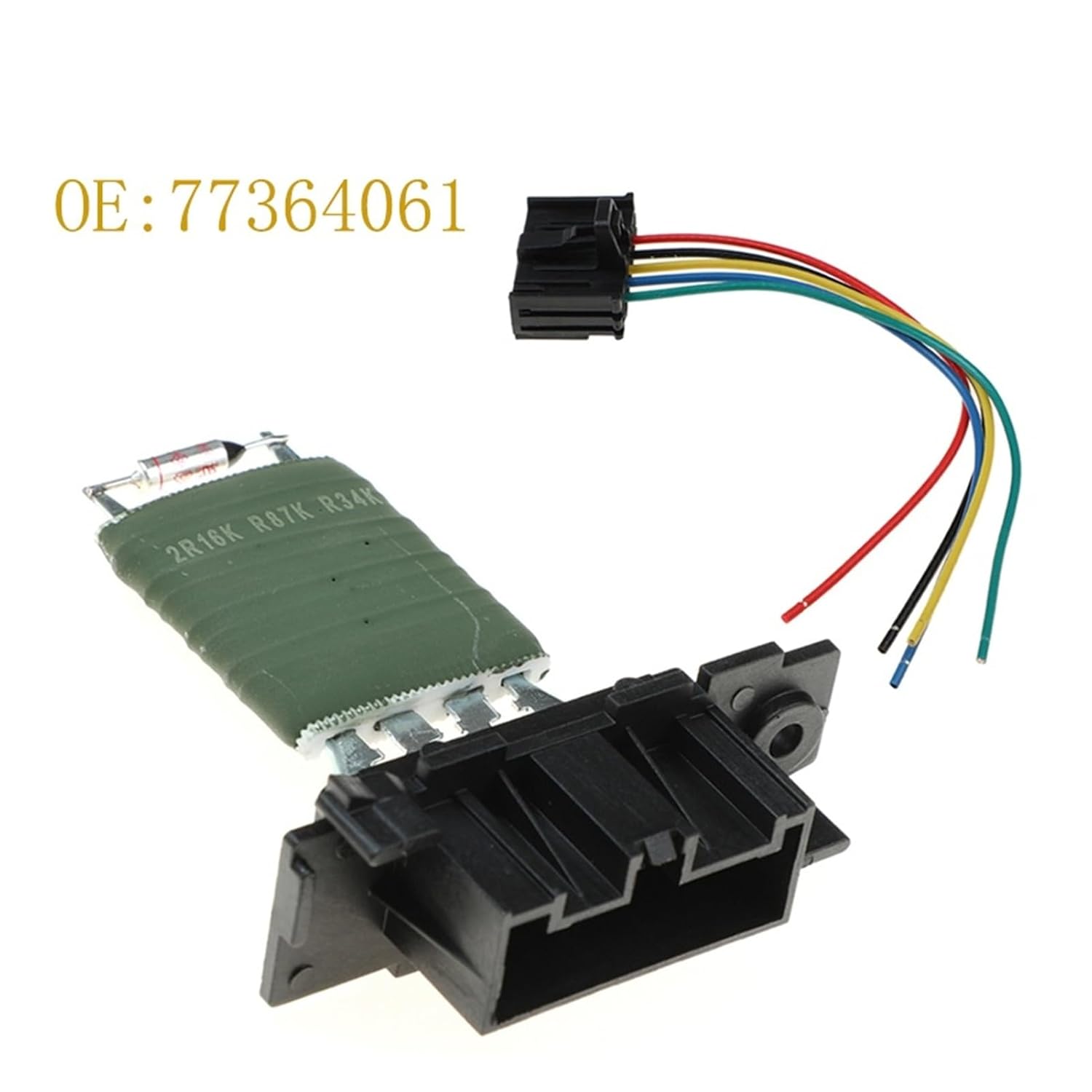 HVAC Blower Motor Resistor 77364061 Fan Blower Motor Resistor Regulator Car 55702407 Fit For Citroen Jumper Boxer Fit For Fiat Ducato Easy Installation(Resistor)