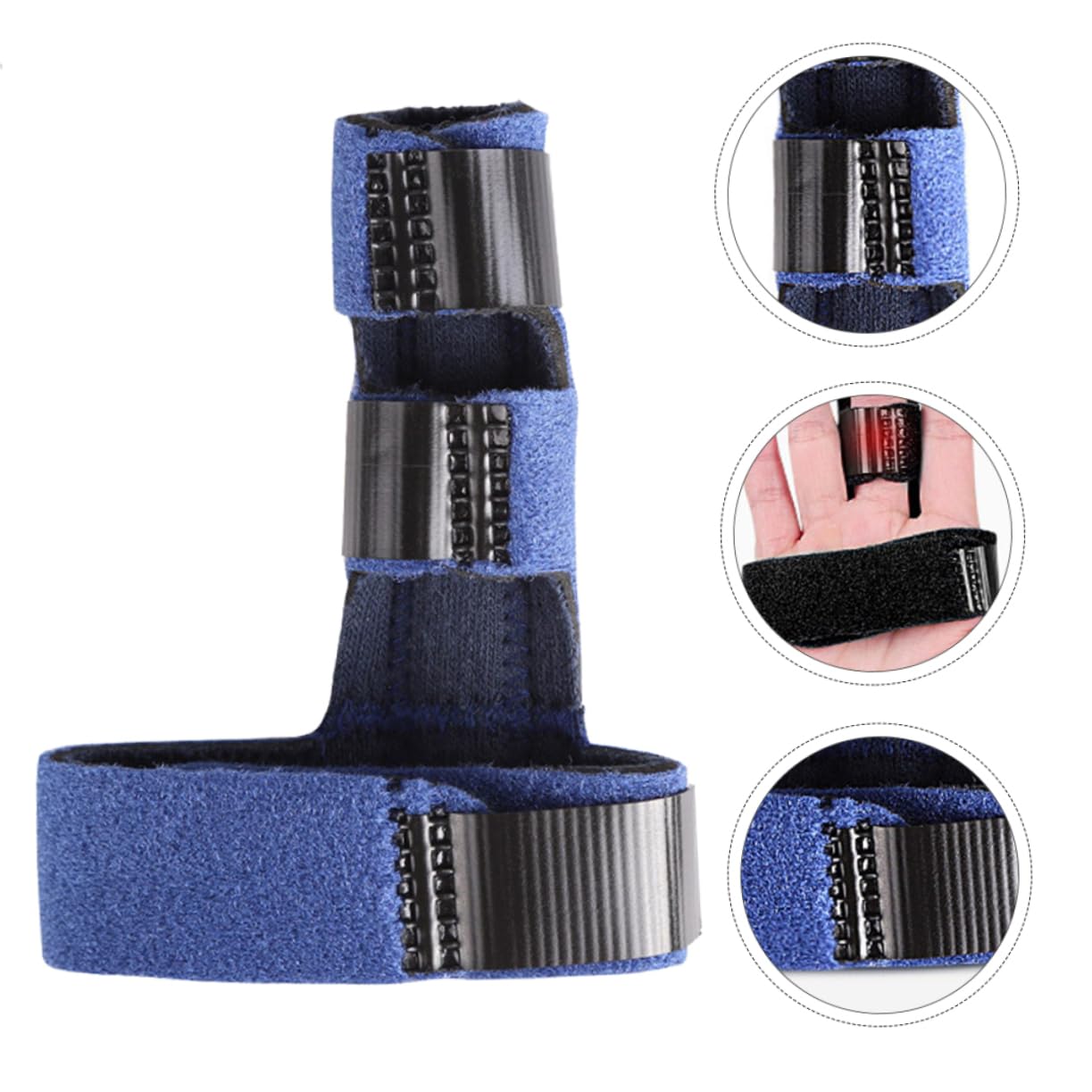 FRCOLOR 1pc Support Strap Finger Protector Brace Fastening Tape Finger Fixation Splint Straightener Finger Injured Fixation Band Immobilizer Thumb Brace Finger Fixing Splint Blue Ok Cloth