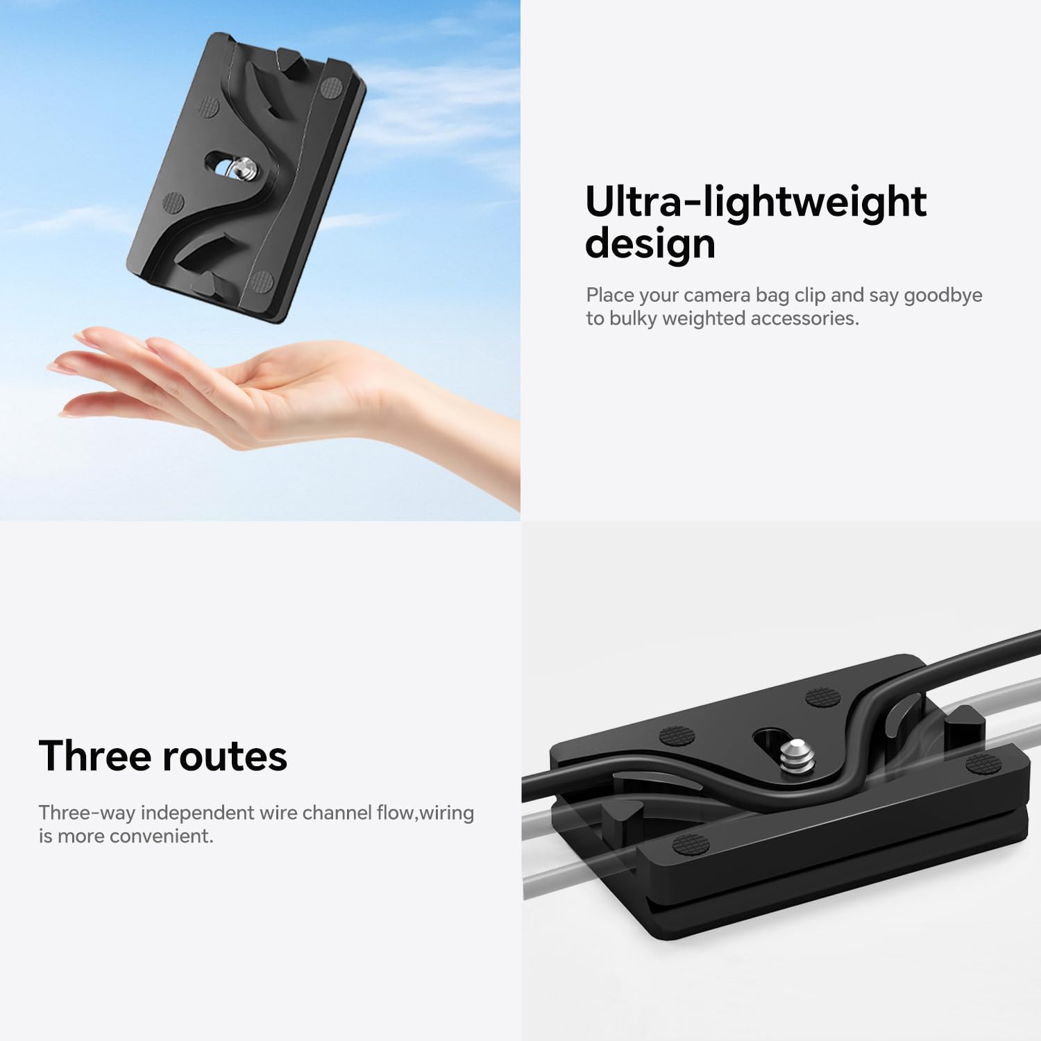Abrazadera de cable de cámara de aluminio, clip HDMI USB con