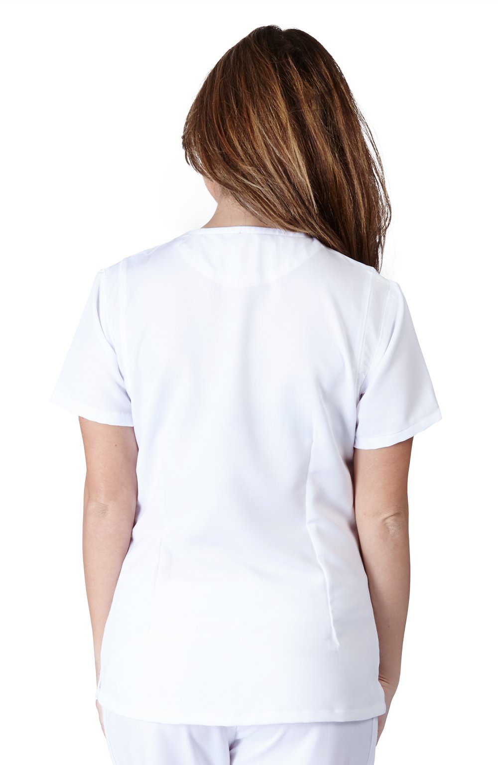 Ultra Soft Scrubs - Womens Two Pocket Scrub Top, White 38792-X-Small