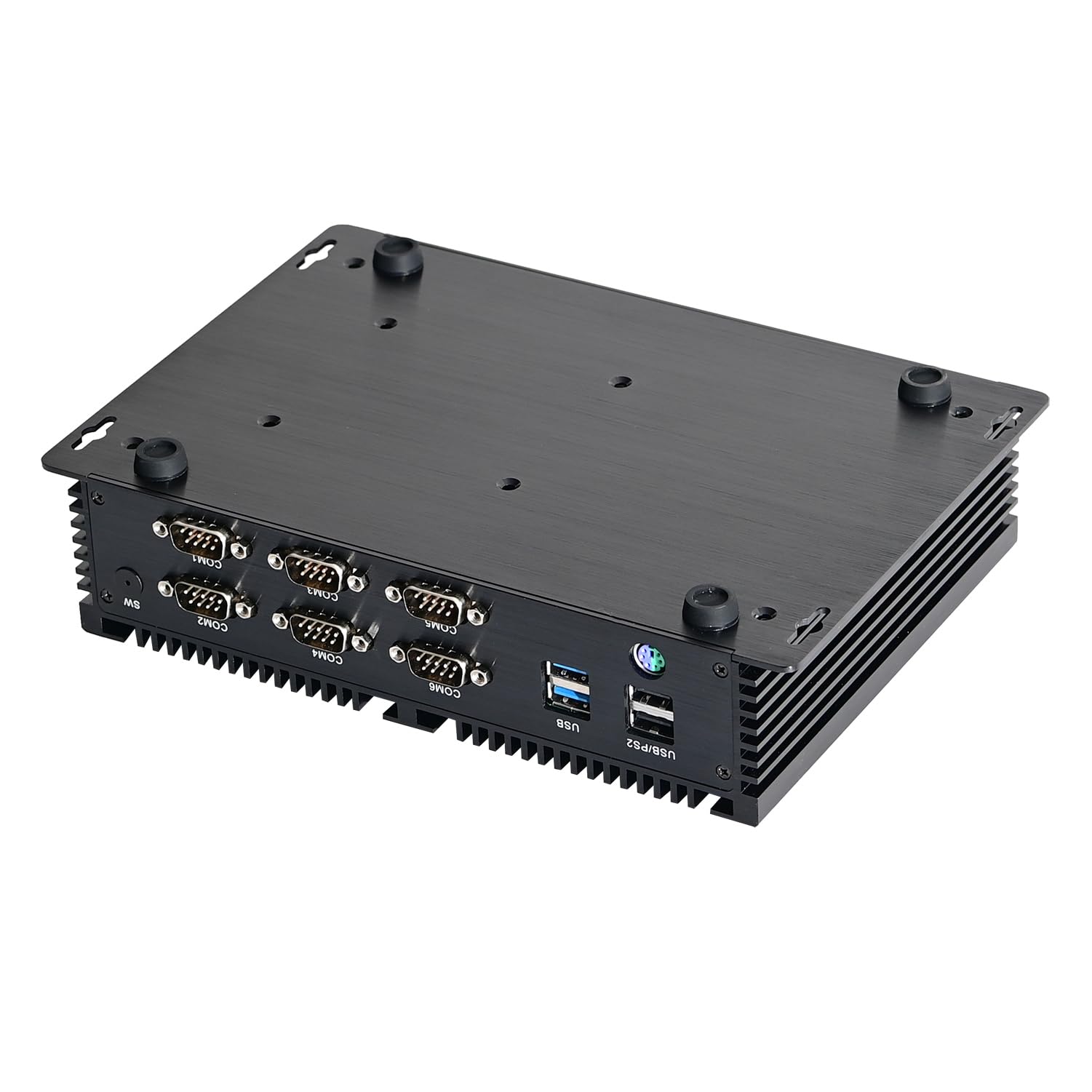 Industrial Computer, Fanless Mini PC, Windows 11 / Linux Ubuntu, I5 8250U 8259U 8260U 8350U 8265U, IM07, GPIO, Watchdog, WOL, SIM Slot, 2 x LAN, 6 x COM, 0 RAM, 0 Storage, Barebone No System