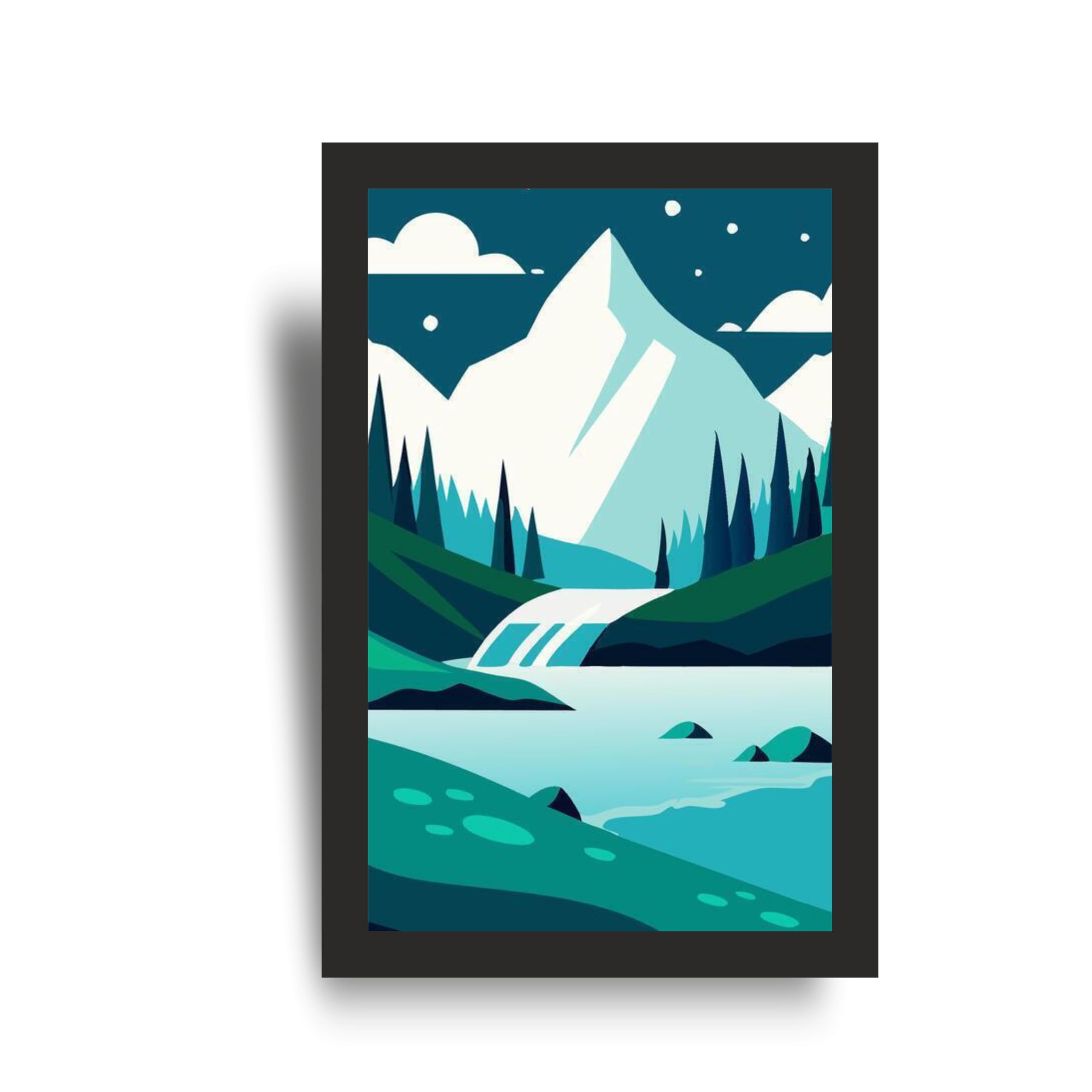 Alpine Meadow & Waterfall Wall Art Set of 3 – view 3