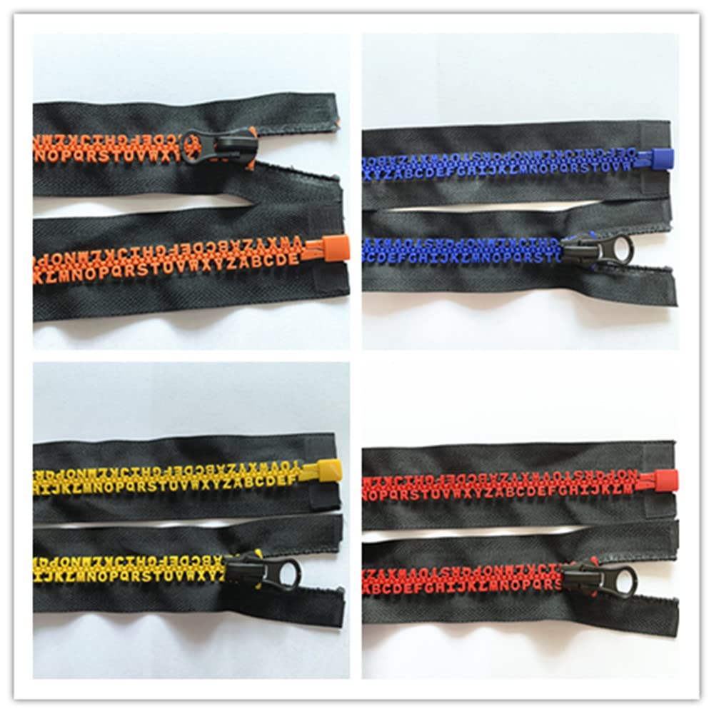 1-10Pcs Lettere Denti 8# Resina Coda Aperta Cerniera Indumenti 50/55/60/65/70 Cm-rosso, 10 pezzi, 55 cm